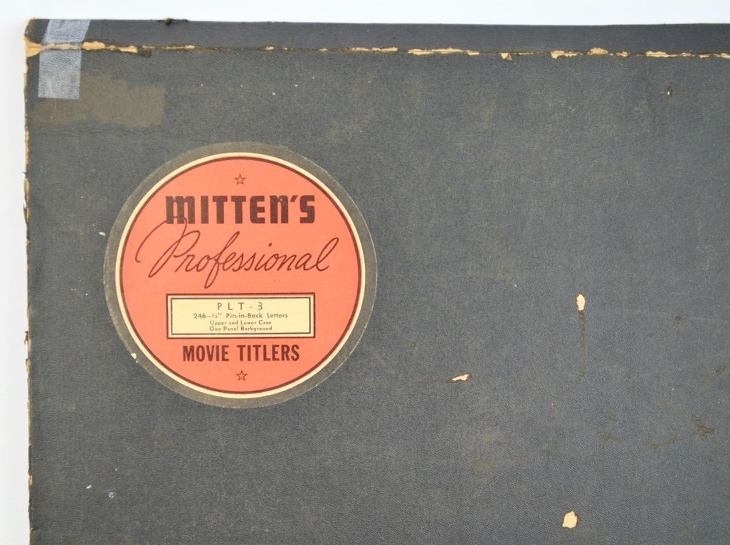 Mittens Professional Movie Titlers Set PLT-3 Vintage