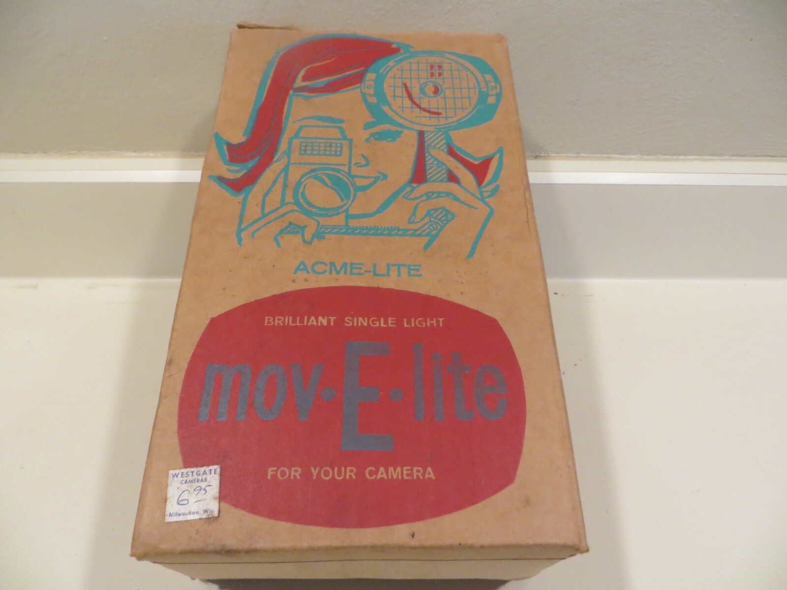 Acme Lite Mov-E-Lite Original Vintage Model 90 Lamp DWA Clear Movie Film Stage
