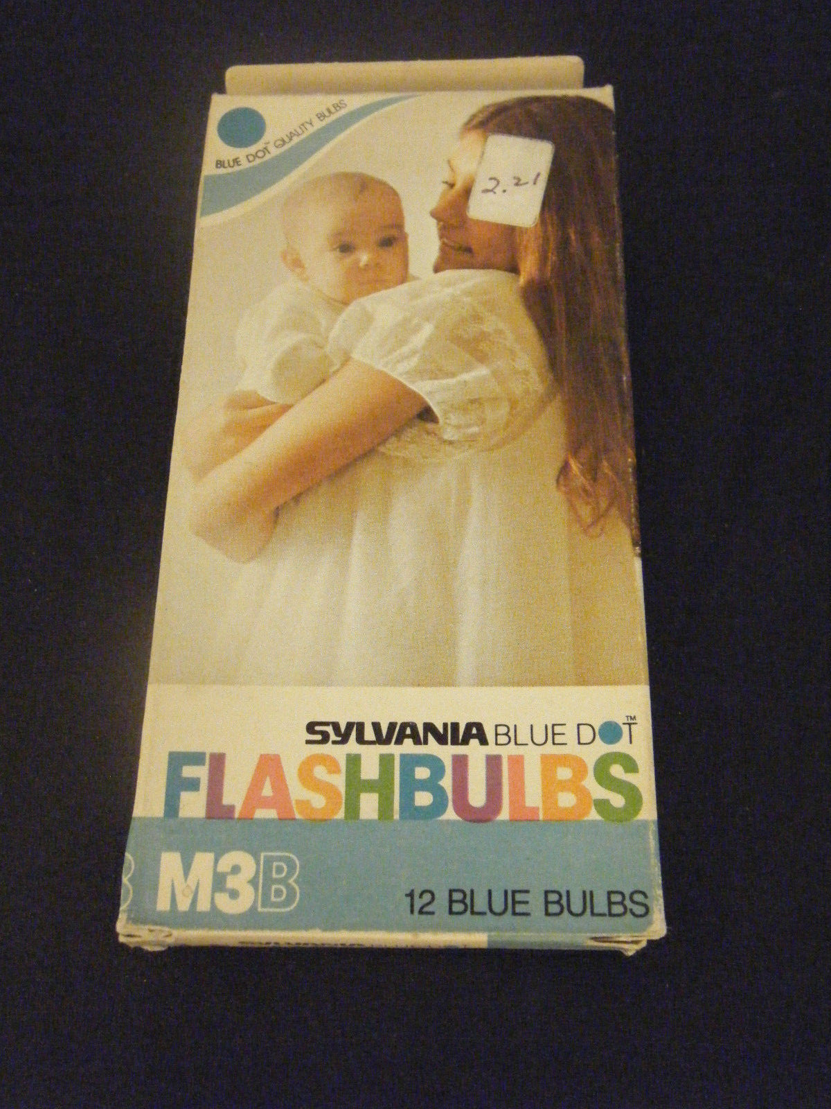 Pack of 12 Sylvania M3B Blue Dot Blue Flashbulbs