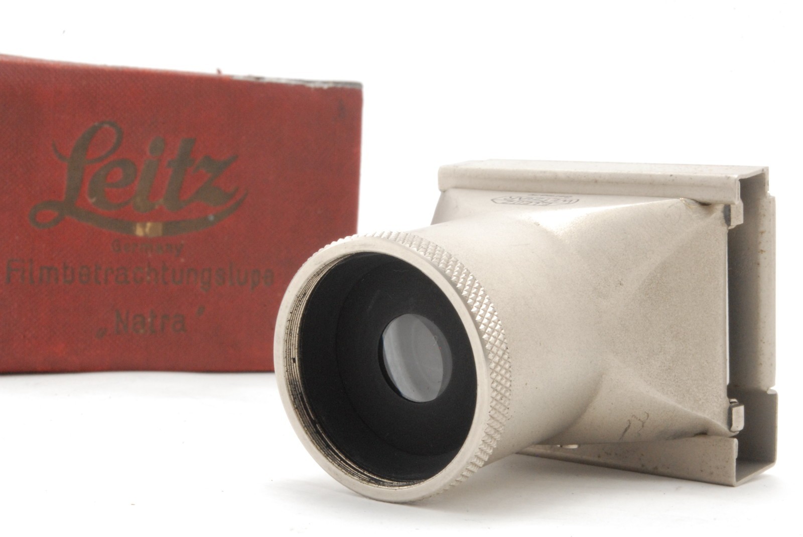 [NEAR MINT w/Box] Leitz Leica Natra Negative Slide Film Viewer Nickel from Japan
