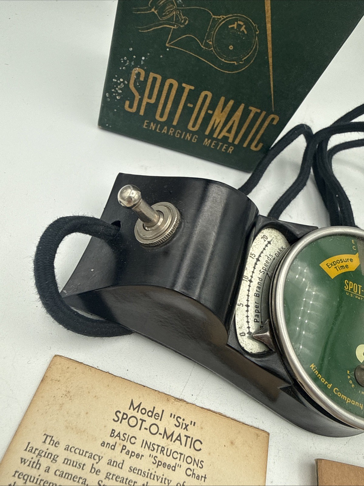 VTG Kinnard Spot-O-Matic Enlarging Meter w/ Box Instructions , Manual not Tested