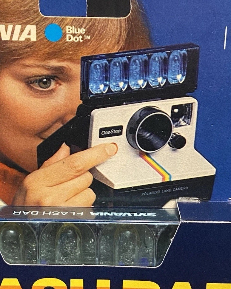 NOS – Lot (4) Vintage Sylvania (GTE) Blue Dot Flash Bars – 40 Flashes-Polaroid