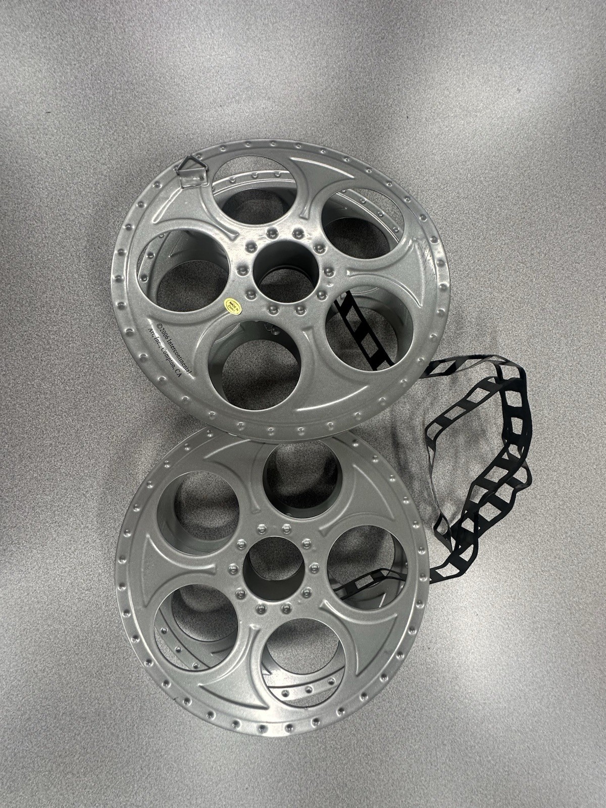 Vintage Metal Film Reels w/ Film Strip & Reel Strap wall decor