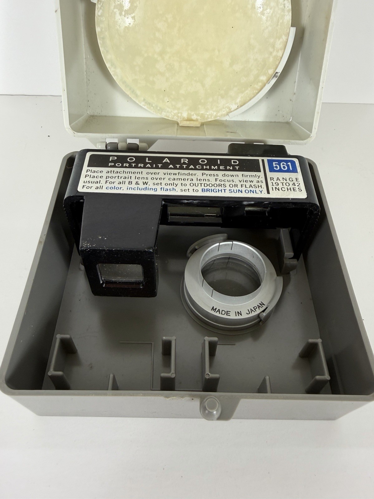 Polaroid Portrait Attachment 581A Kit Land Camera w Case Lens Vintage