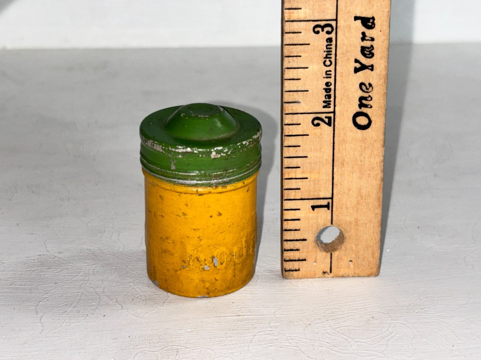 Kodak Film Metal Tin Canister 35mm Vtg Yellow Green Empty Photography Camera Can