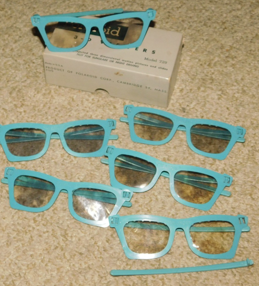 VINTAGE NIB POLAROID 3-D Viewer GLASSES 6 Pairs in Box