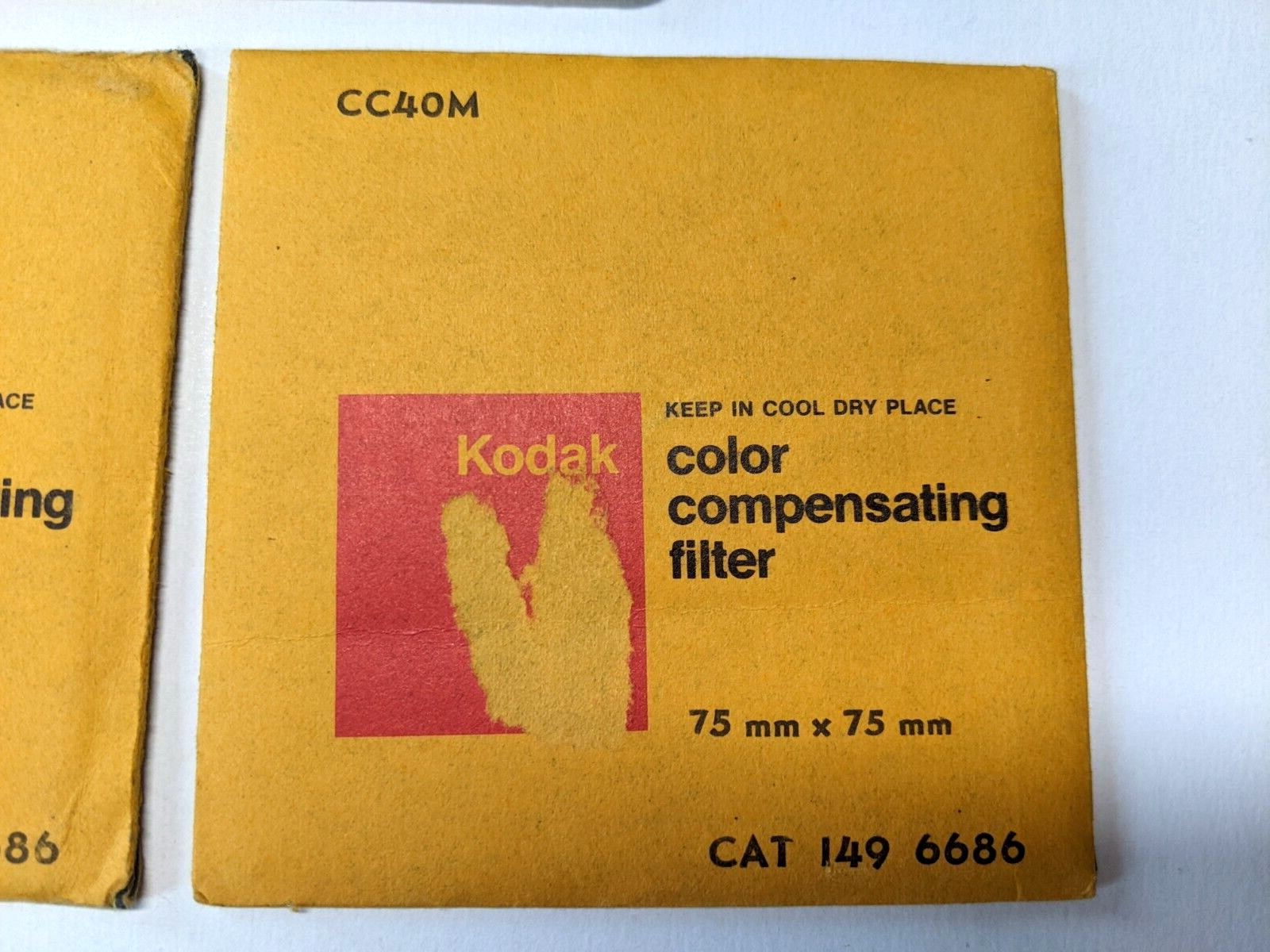 3 Pcs Vintage Kodak CC40M Color Compensating Filter 75mmx75mm 149 6686 Sealed