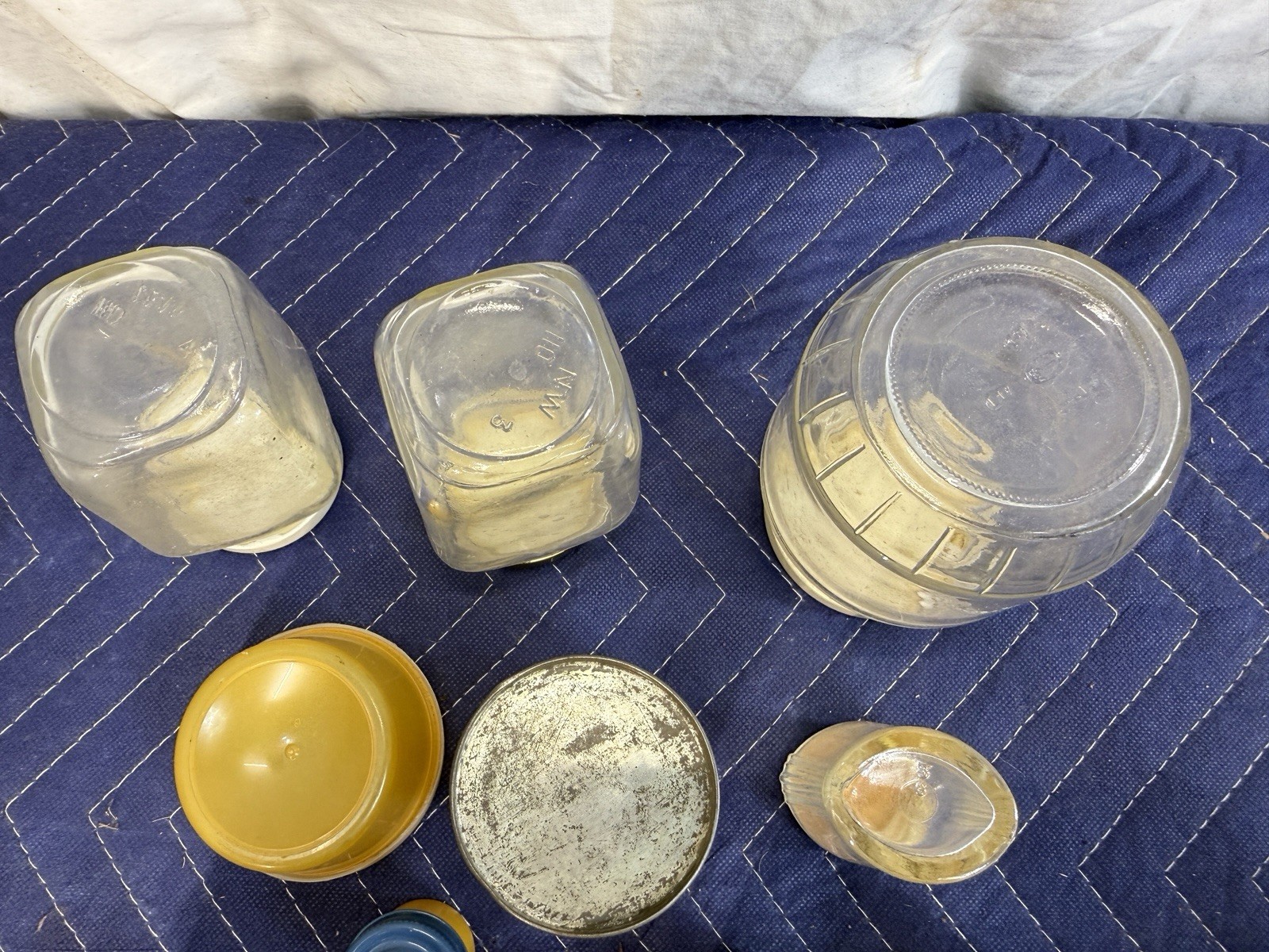 Kitchen Spice Tin Canister Lot Glass Jars Harry David Kodak Can Yellow