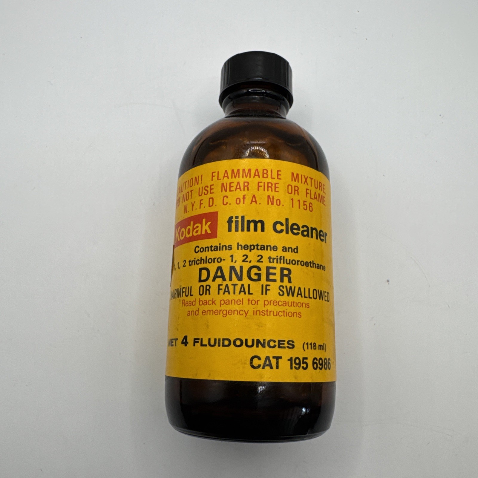 Kodak Film Cleaner 4oz Bottle 3/4 Full Vintage Photography Display