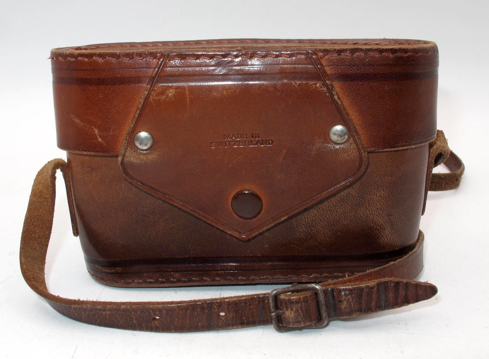 *BEAUTY* ALPA REFLEX BROWN FITTED LEATHER CASE W/FULL STRAP-GREAT CONDITION