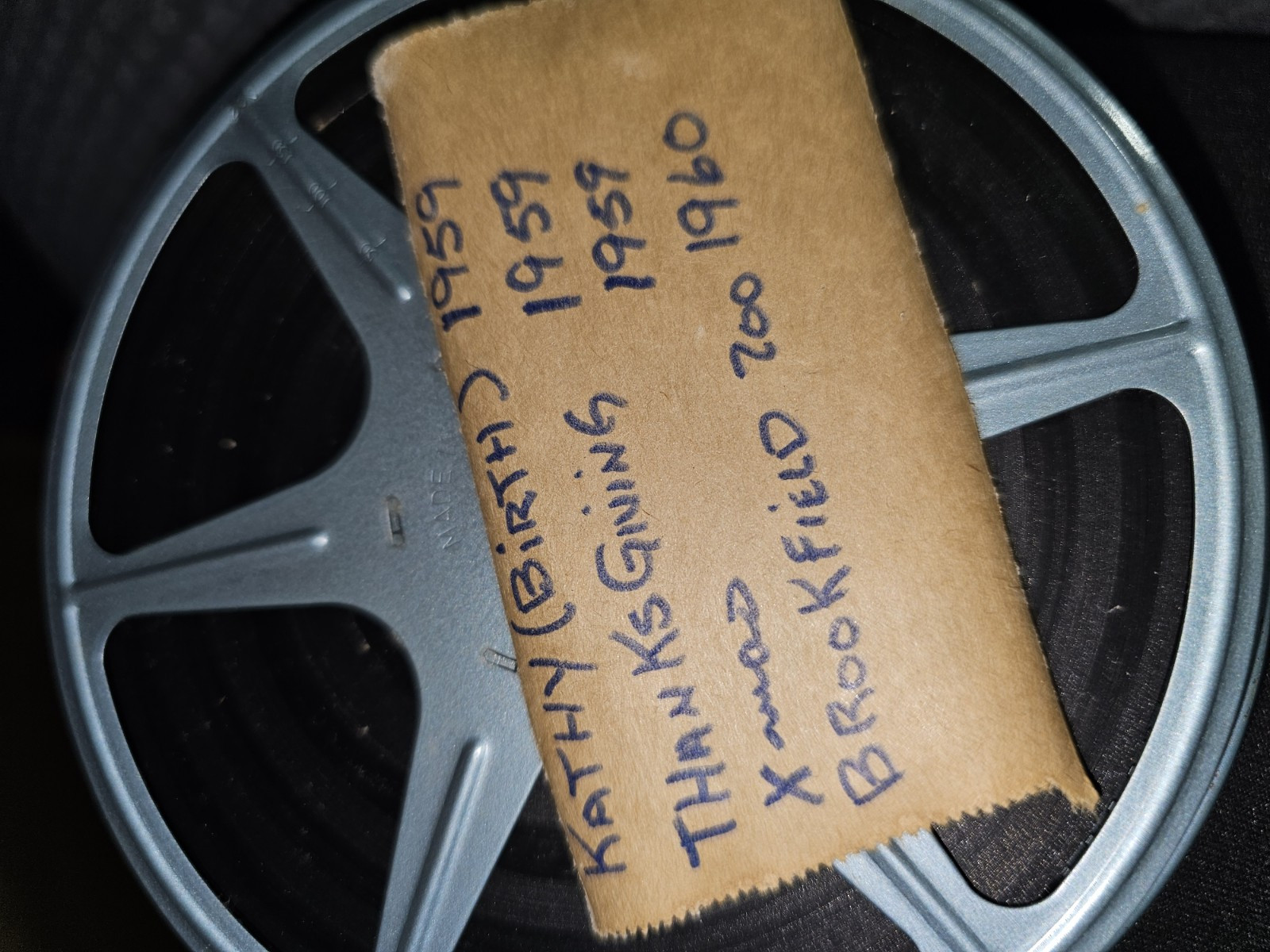 Vintage BRUMBERGER Super 8mm Film Reel Holder Carry Case Metal Box Movies Etc