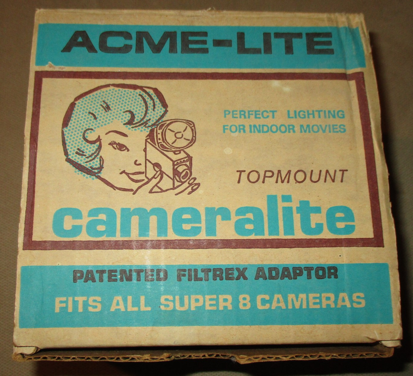 Vintage Acme-Lite Cameralite Camera Photo Shoot Light Top Mount #96, Not Working