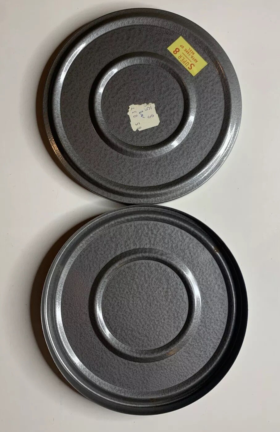 Vintage Empty 8mm Metal Film Cans Tin Canister Grey