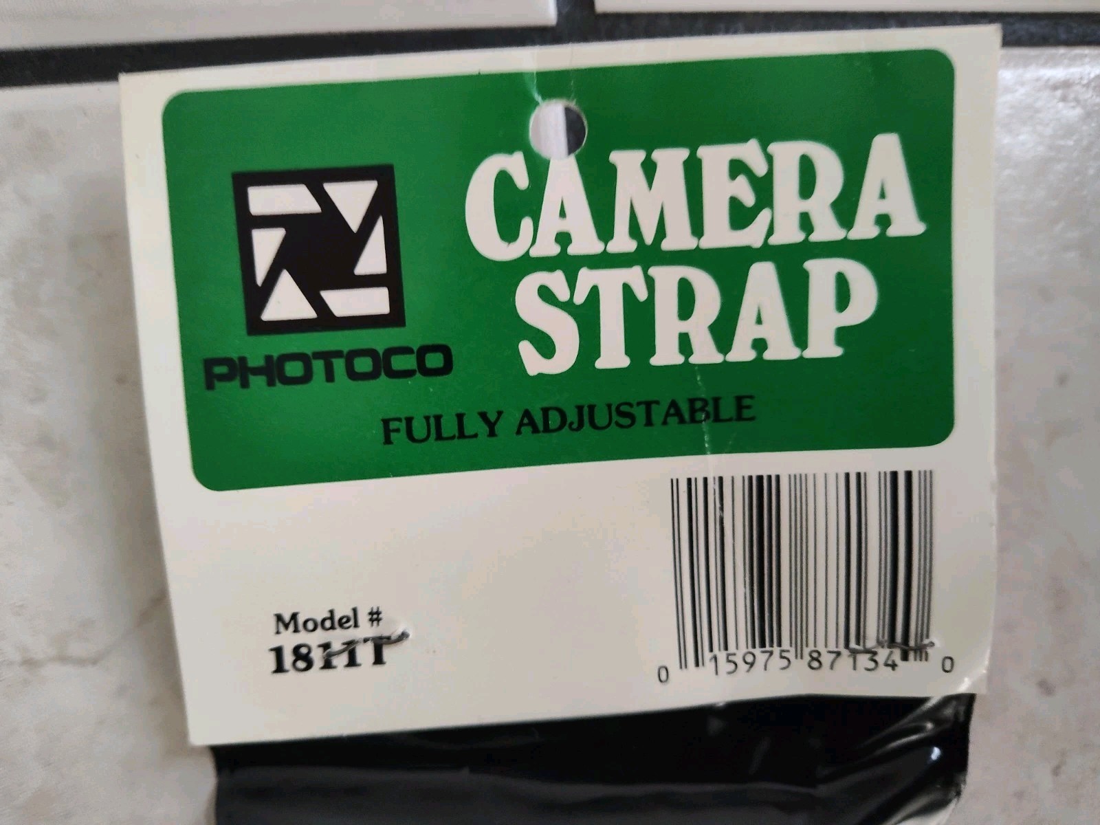 PHOTOCO CAMERA NECK STRAP Gray Honeycomb w/3 Film Holders Vintage NEW