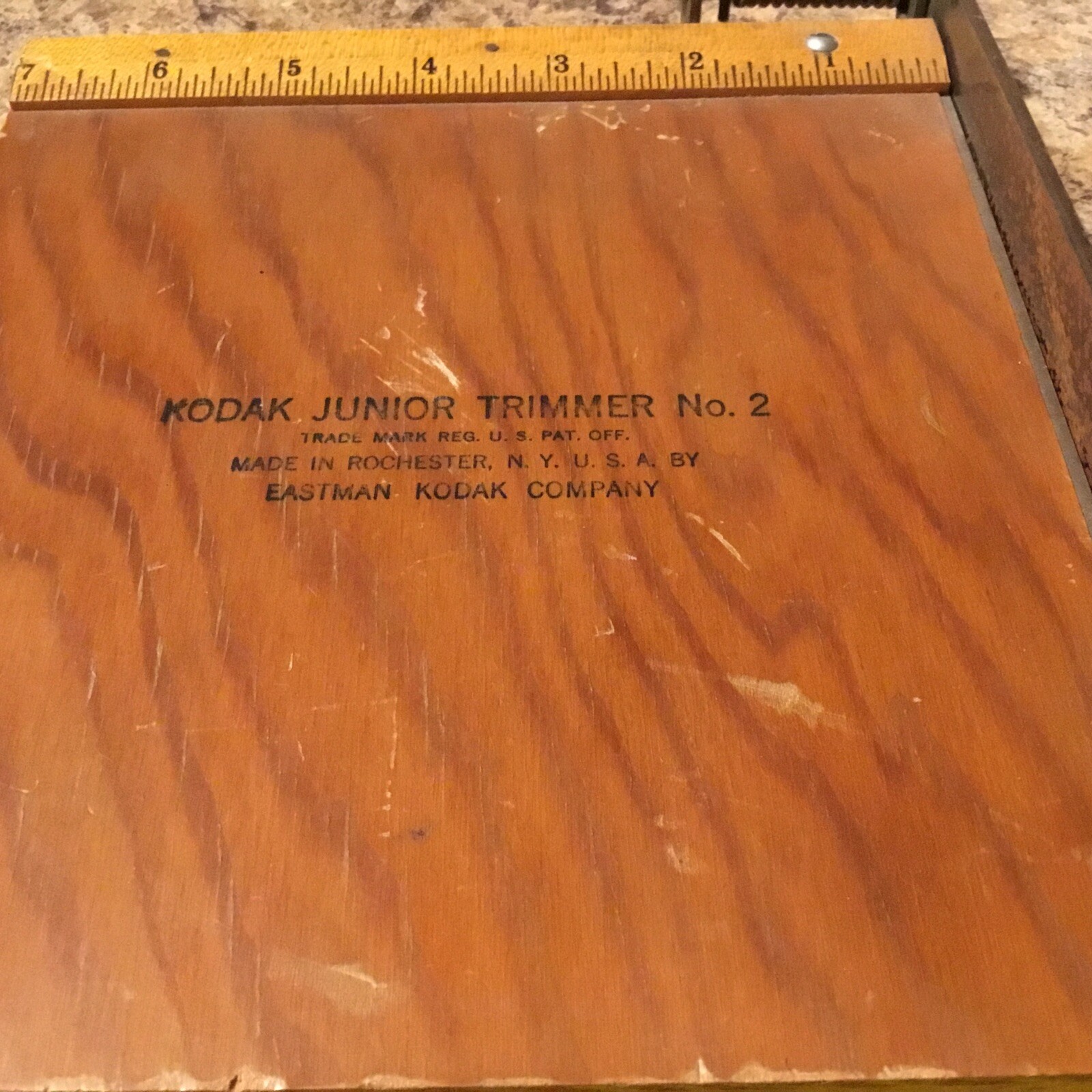 Vintage No. 2 KODAK Junior Trimming Board Photo Cutter Eastman Kodak Dull Blade