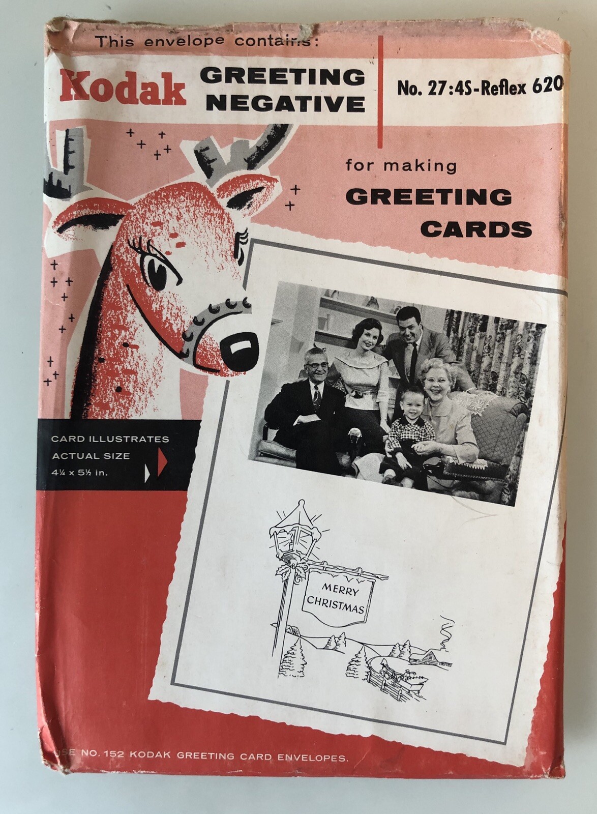 Kodak Greeting Negative No 27: 4S-Reflex 620 -Vintage Kit to make Greeting Cards