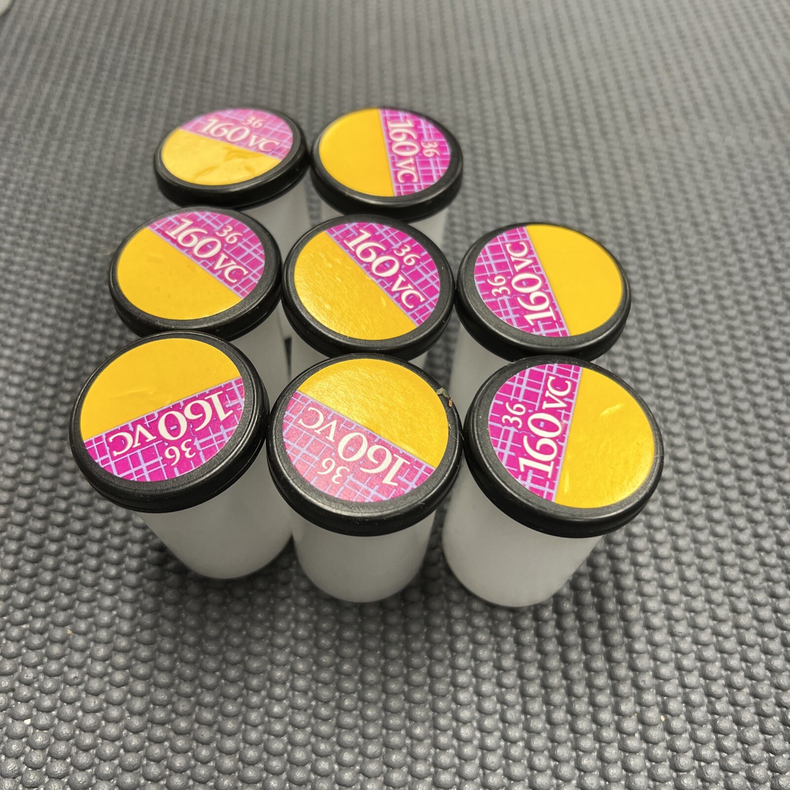 8x kodak 160vc Canisters with Caps for 35mm, Storage for Small Accessories