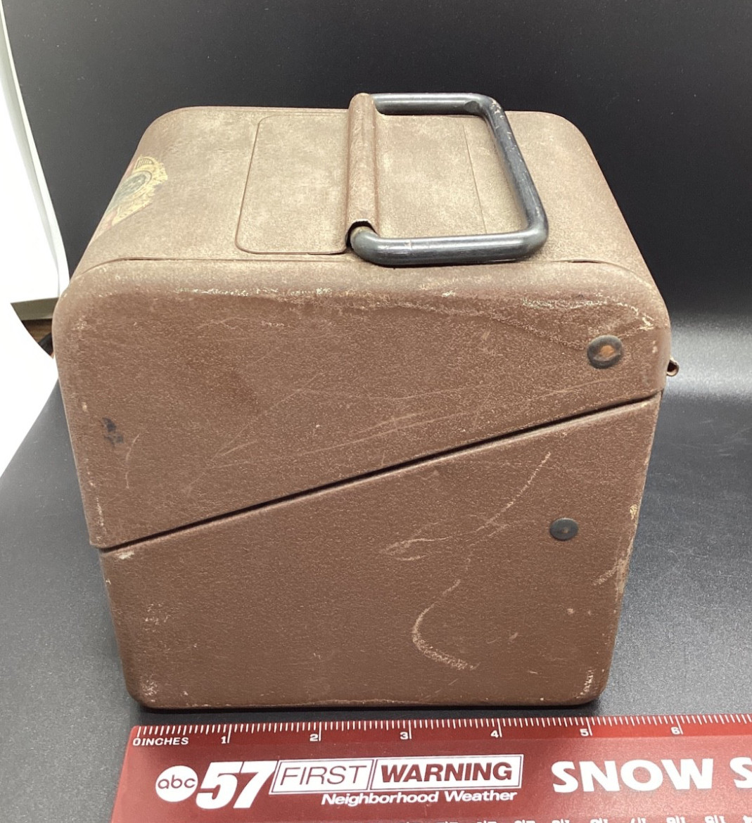Vtg Simonson Metal Products Co. 8mm Film Reel Metal Storage Box 5.5″x4.25″x5.75″