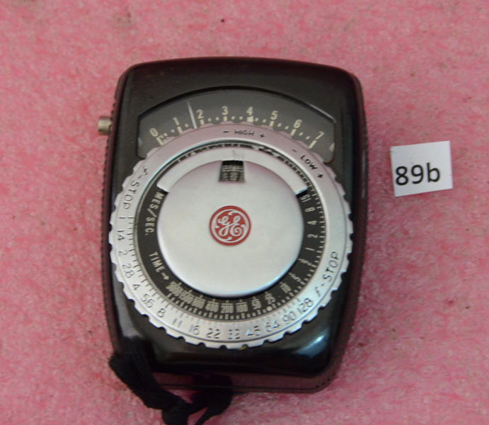 Vintage GE General Electric Exposure Meter Type PR-1 w/ Original Leather Case