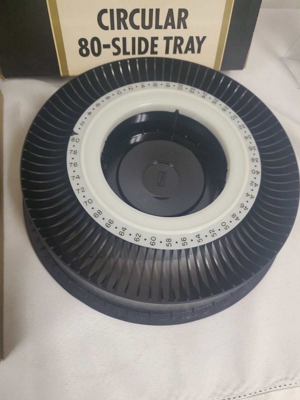 (3) Sears 9979 Circular 80-Slide Trays for Continental+Kodak Carousel Projectors
