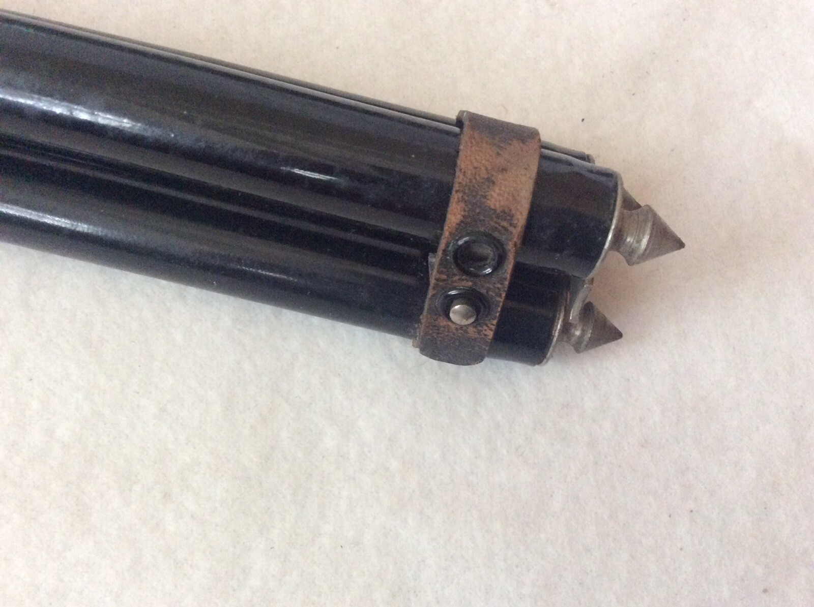 Antique Eastman Kodak Tripod with Leather Case Metal 2B Telescoping Compact