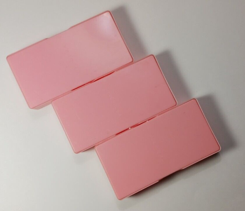 3 Kodachrome Transparencies Collectible Pink Picture Slide Cases Vintage USA