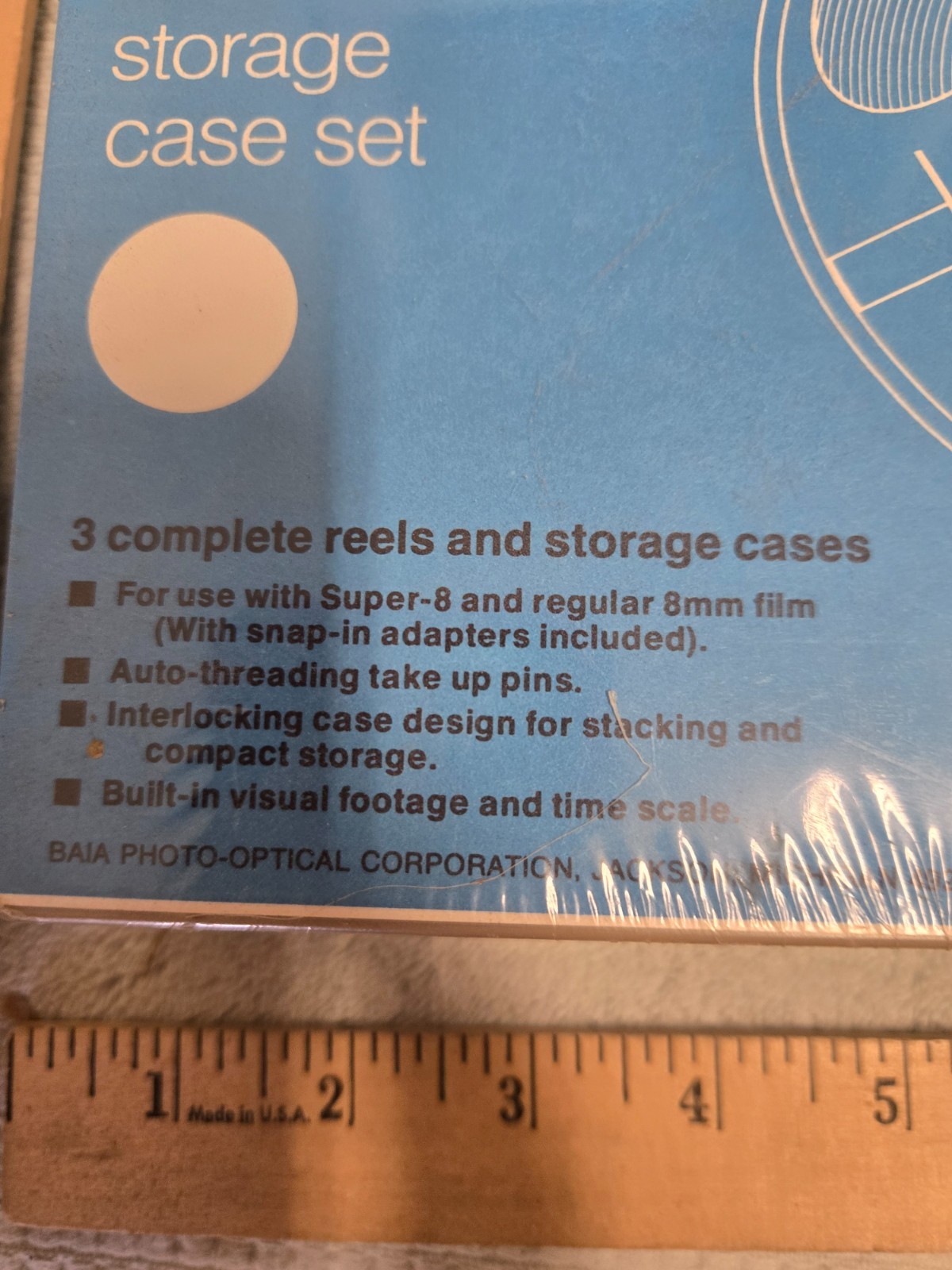 baia dual 8 capacity reel & storage case set, sealed, 3 bins, undated