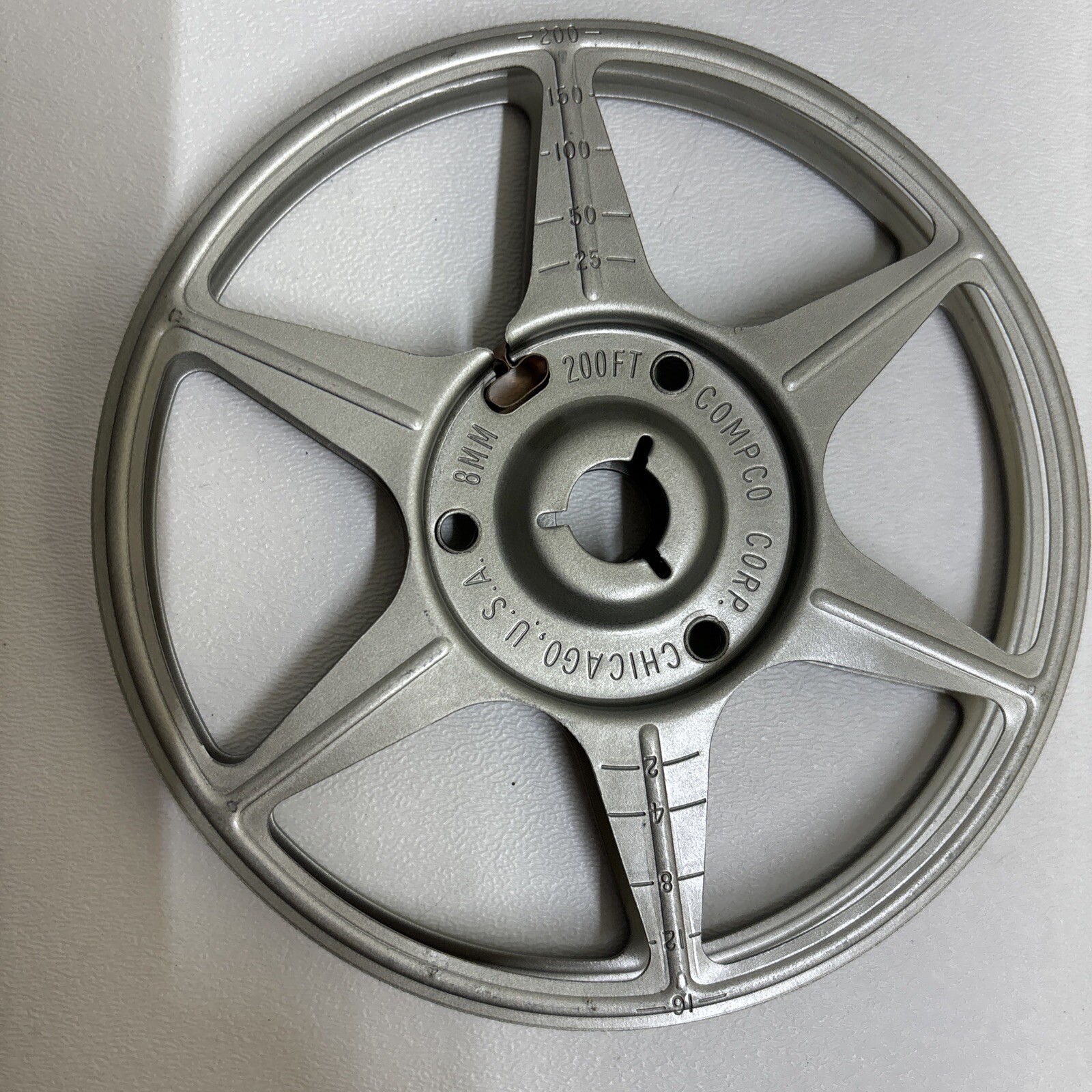 Lot Of 2 – 5″ 8mm Film Reels & Tin Cans – Comp Co & Unbranded Metal