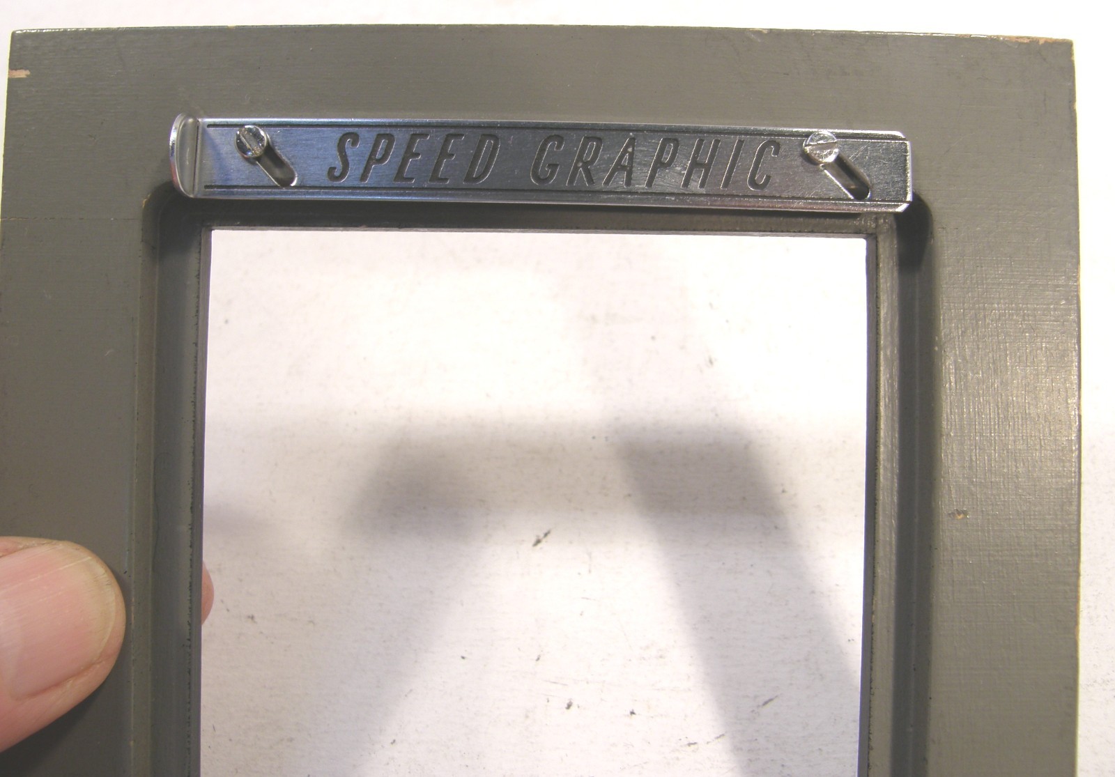 VINTAGE WOODEN GRAFLEX 4×5 SPEED GRAPHIC RECESSED LENS BOARD 5 3/16″ SQUARE