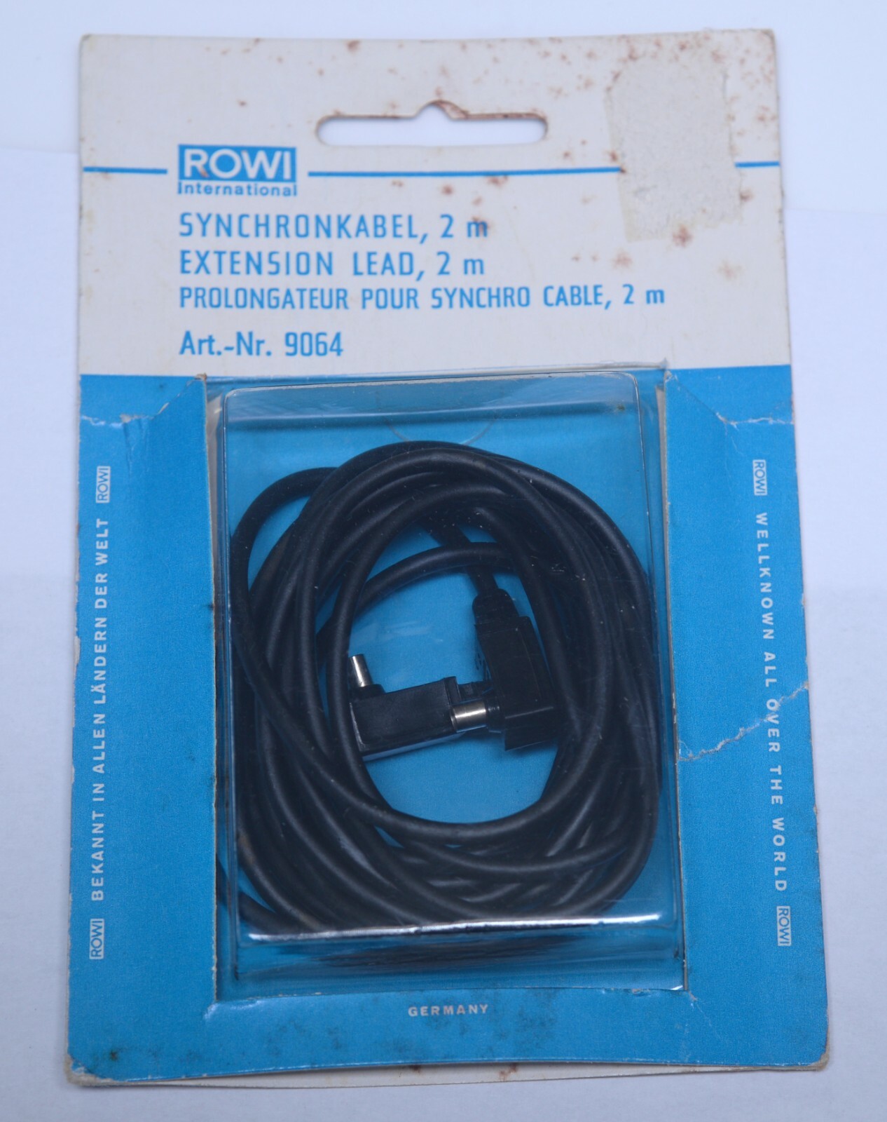 #9064 ROWI Extension Lead SYNCHRONKABEL Photo Accessory Cord 2M Germany