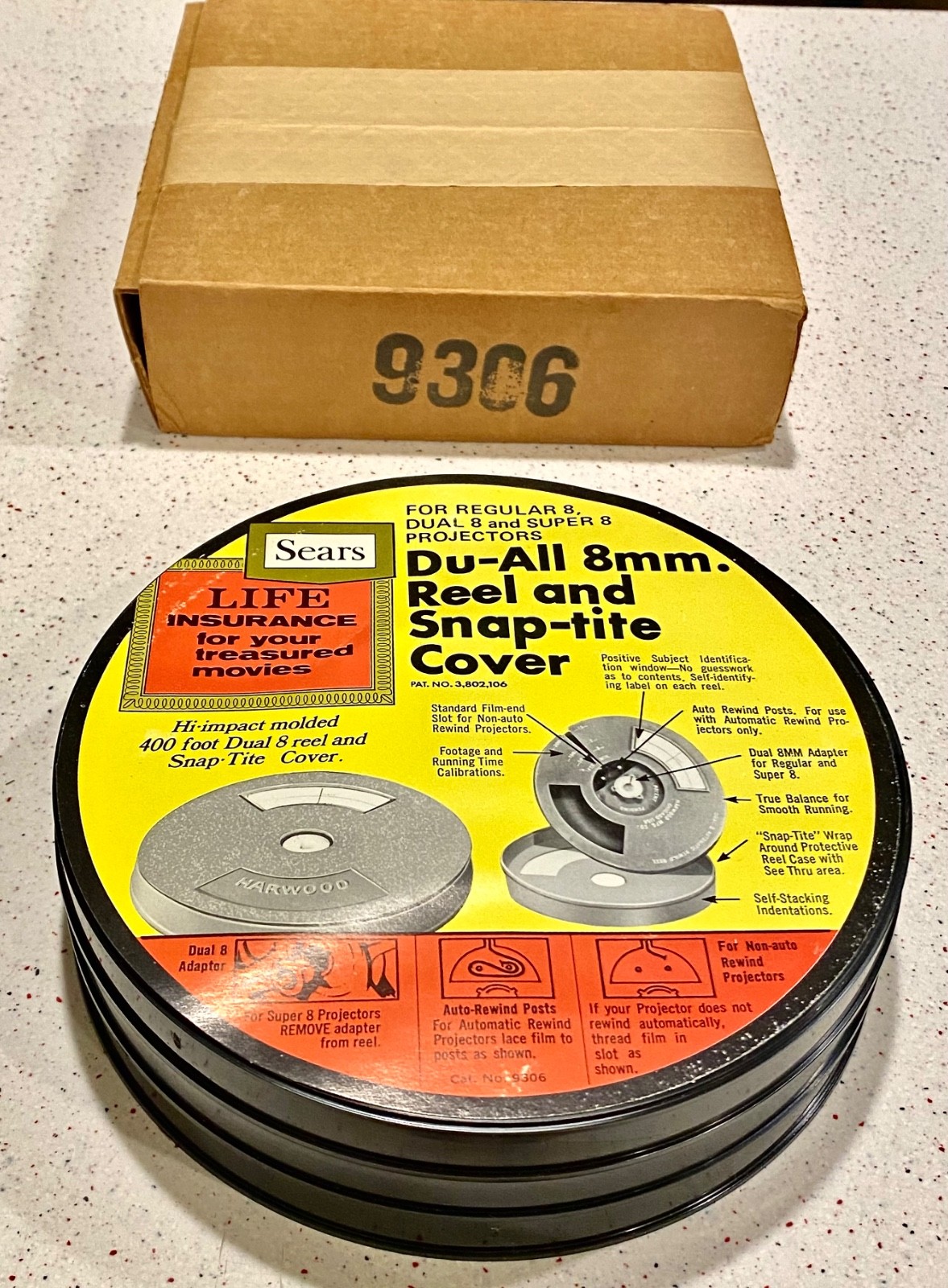 Du-All 8mm (3) 400Ft Plastic Reel, Can, Snap-Tite Set (NEW) Original Box