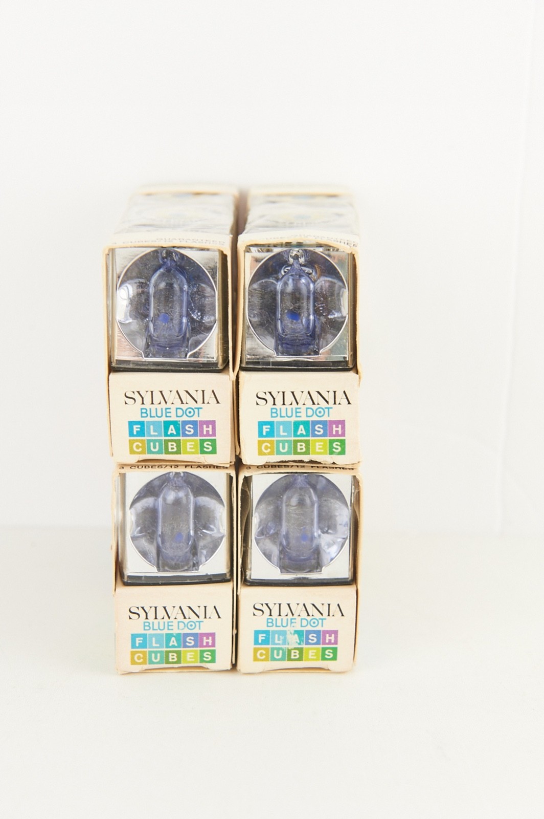 Sylvania Blue Dot Flash Cubes, 3 Cube Pack, New Old Stock