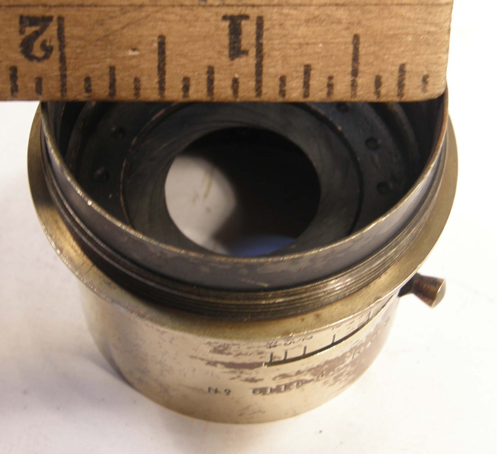 VINTAGE BRASS MOUNT ONLY 12in/1:8 ROSS LONDON No 6118 4 HOMOCENTRIC LENS AS-IS