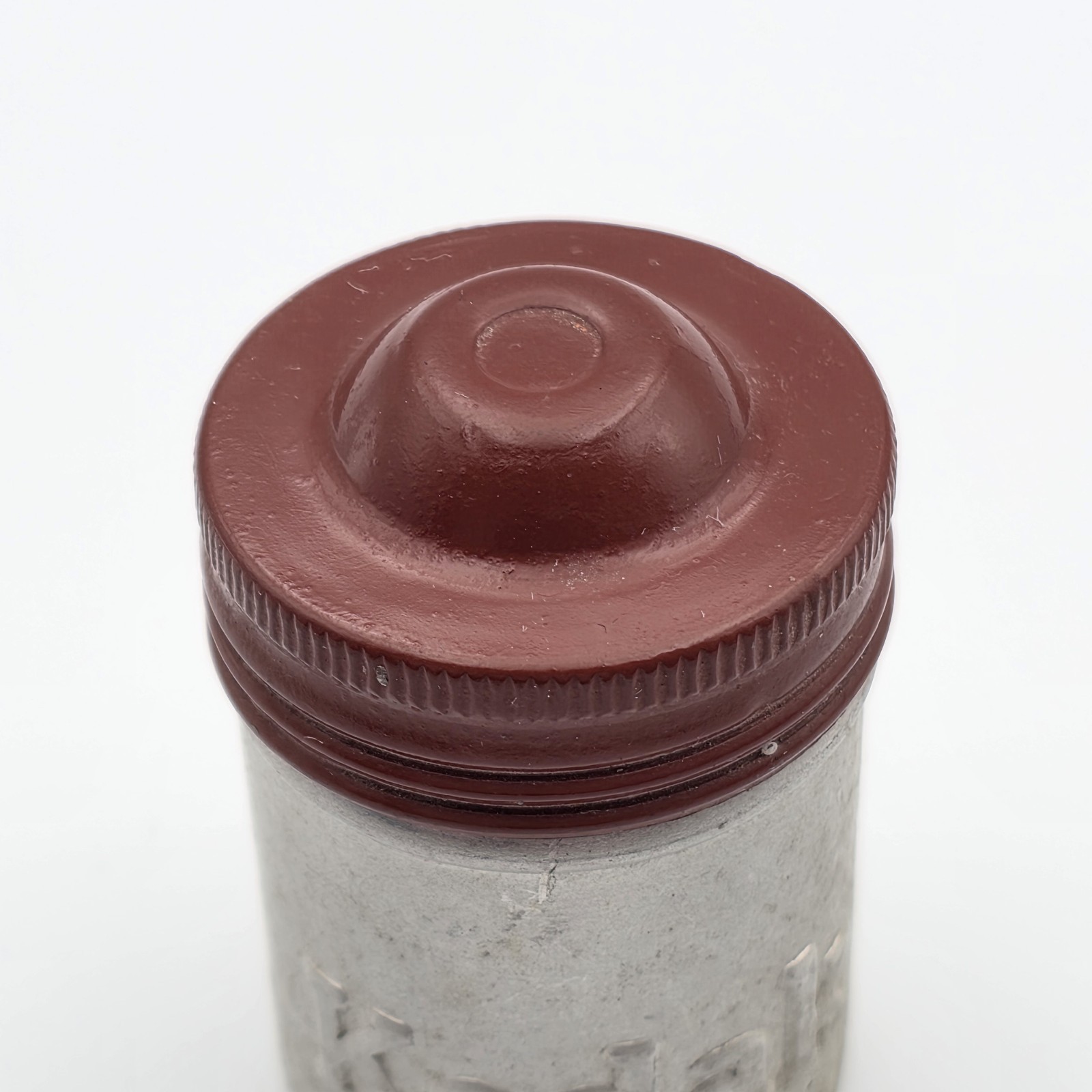 Antique Kodak Aluminum Film Canister Silver Red Early Photography Memorabilia