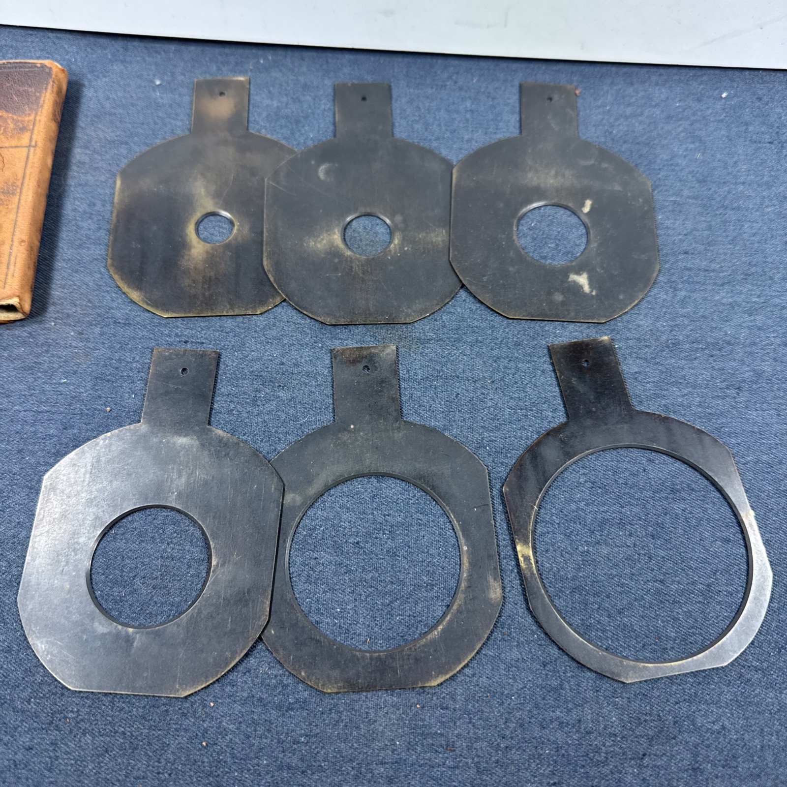 62mm Brass Waterhouse Stops For Petzval Lens with Leather Case – Full Set of 6