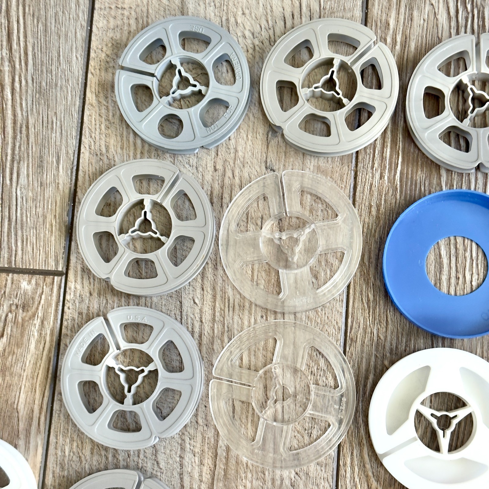 Mixed Lot Over 40 8mm Approximately 3″ Empty Plastic Film Reels