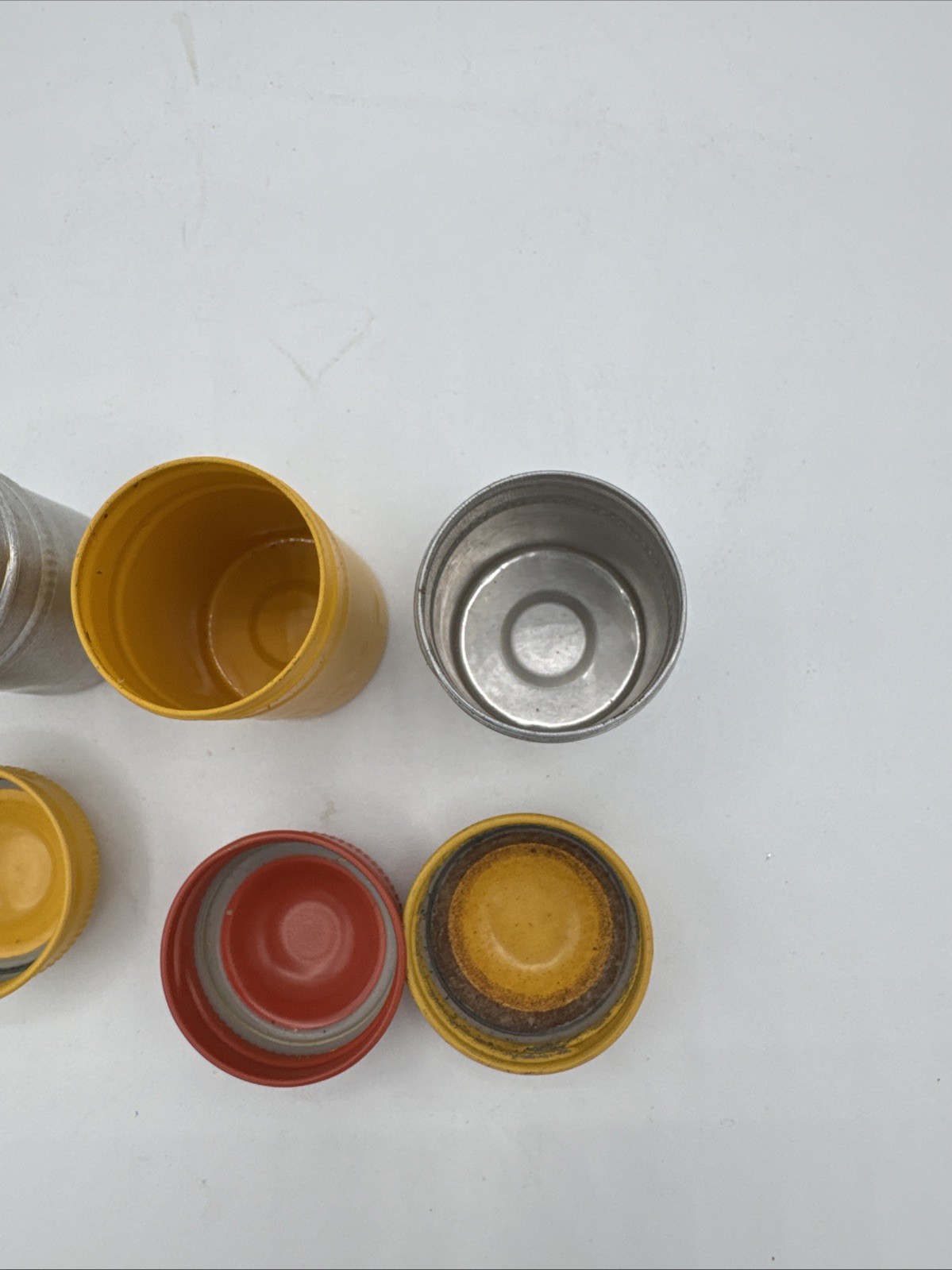 Vintage Film Canisters aluminum With Lids Lot Of 4