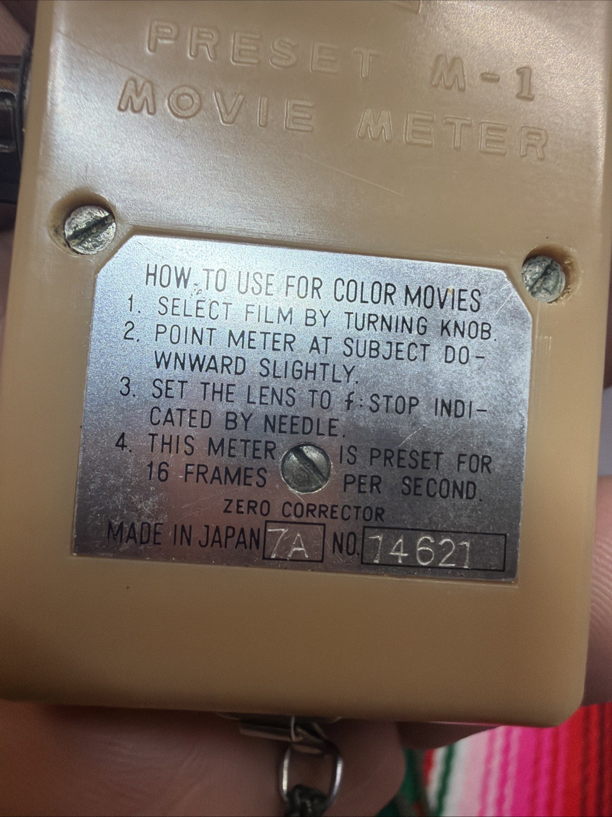 Vintage Walz Movie Meter Light Meter Preset M-1 With Case & Neck Strap