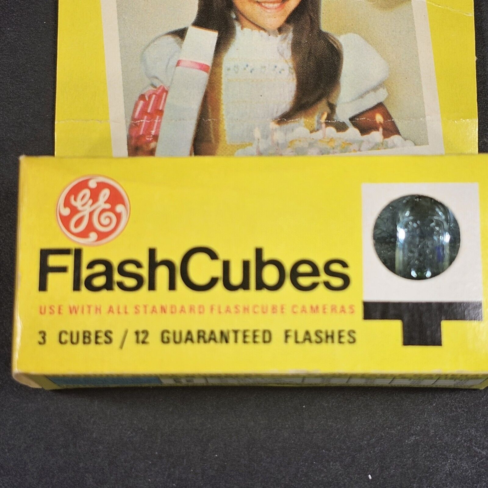 GE Flashcubes Original Box Set Of 3 Cubes 12 Flashes Vintage