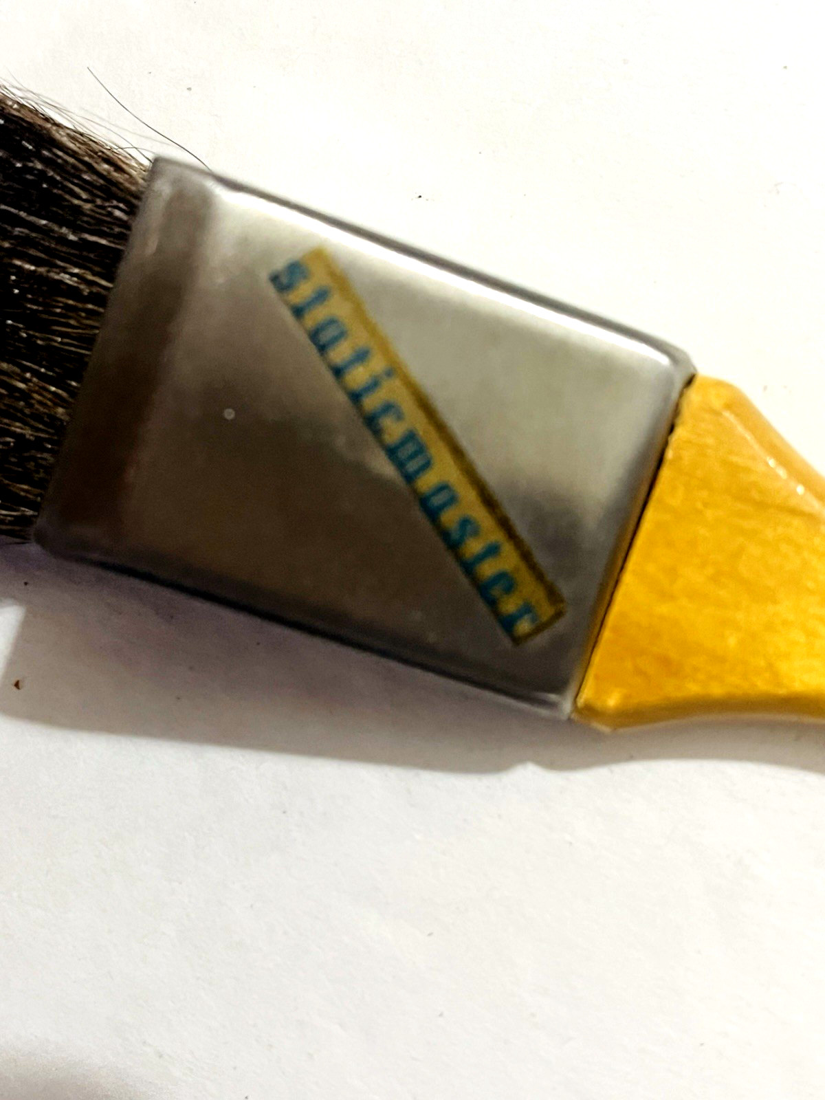 STATIC MASTER NUCLEAR PRODUCTS VINTAGE 1953 ANTI-STATIC BRUSH w/WOODEN HANDLE