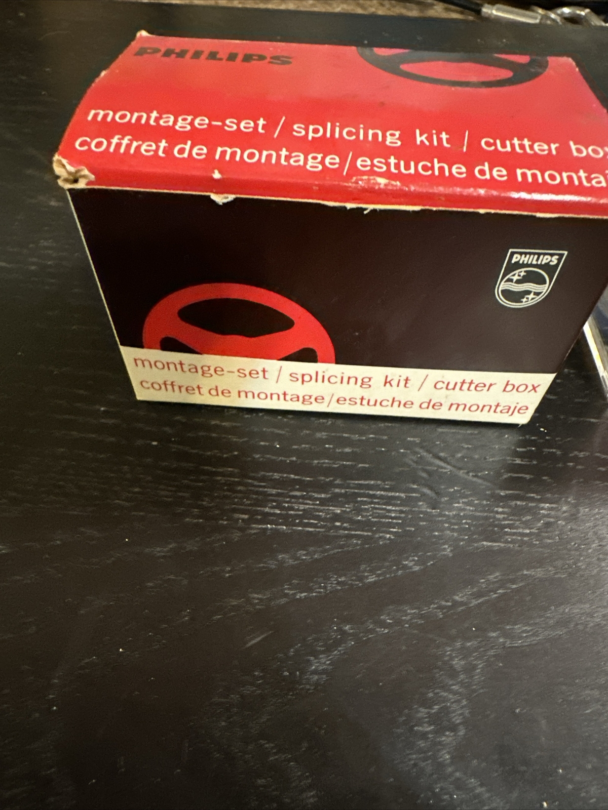 Philips Splicing Kit Montage Set Cutter Box Film 8mm Movie Film NOS