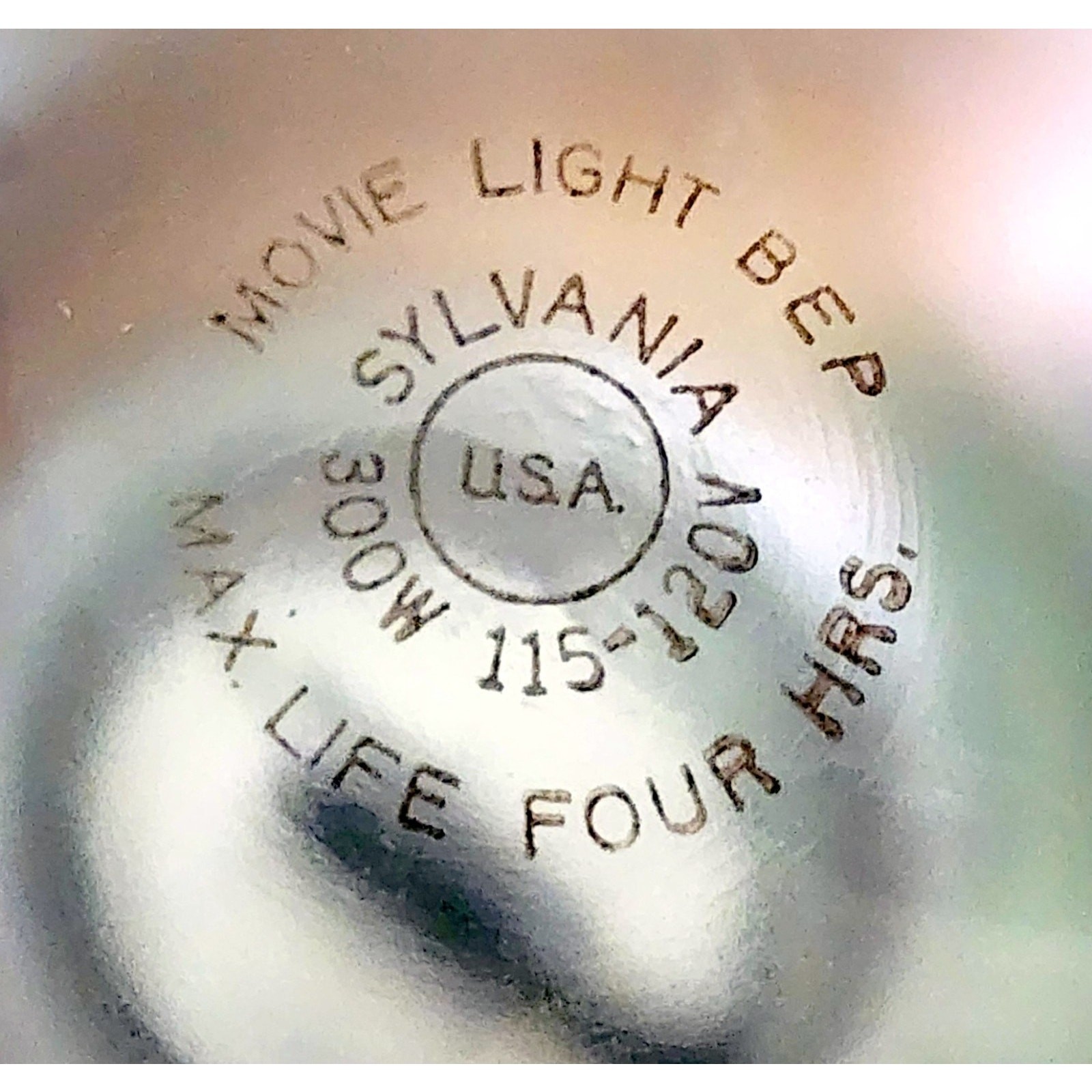 Vintage Sylvania Movie Light 300 Watts 115-120V Type BEP Movie & Photography NOS