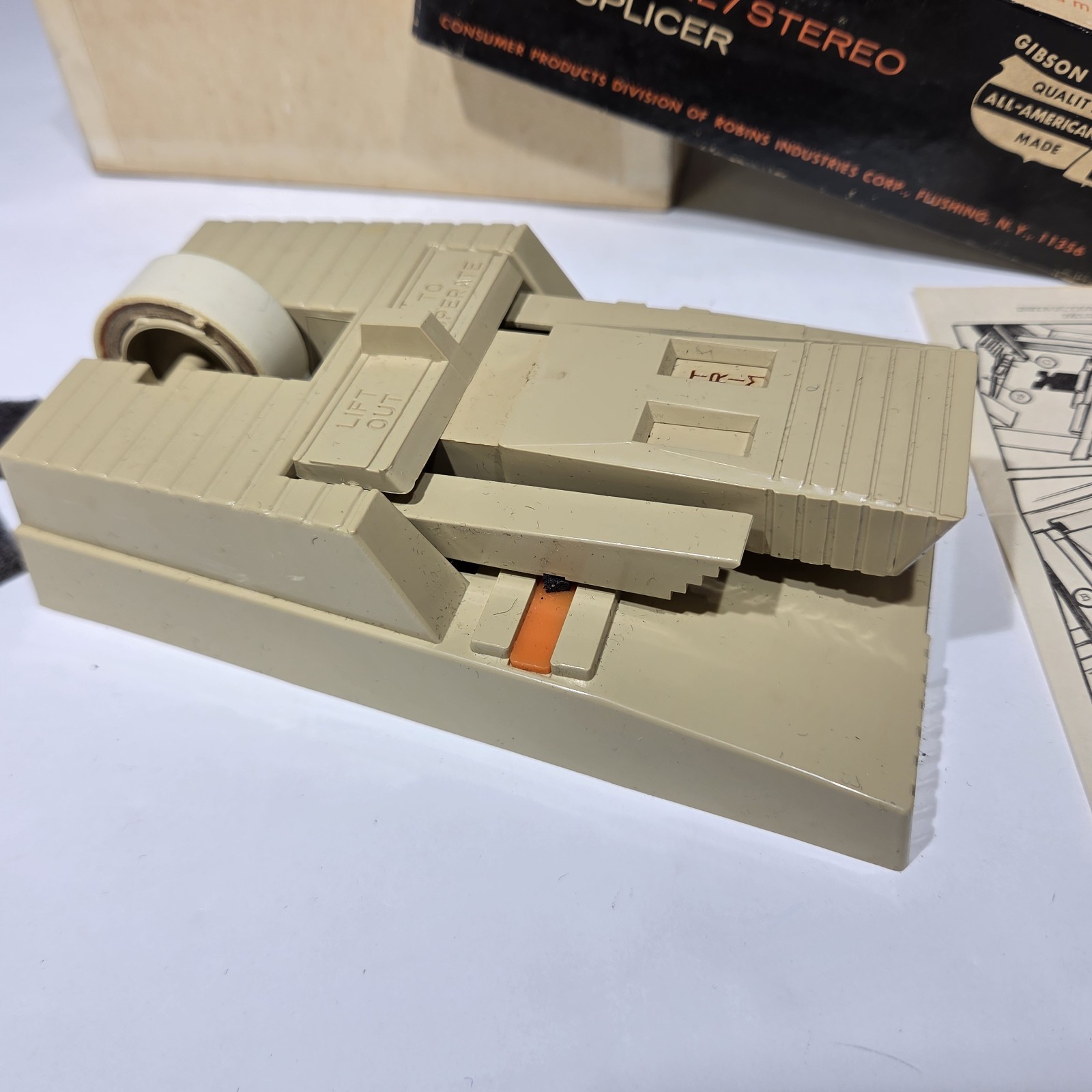 Robins Gibson Girl Stereo Tape Splicer TS-8D w Box Directions Parts