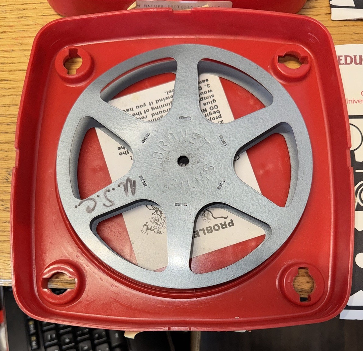 Vintage Plio-Magic 16mm Film Archival Plastic Storage Box 7″ Reel Film & Case