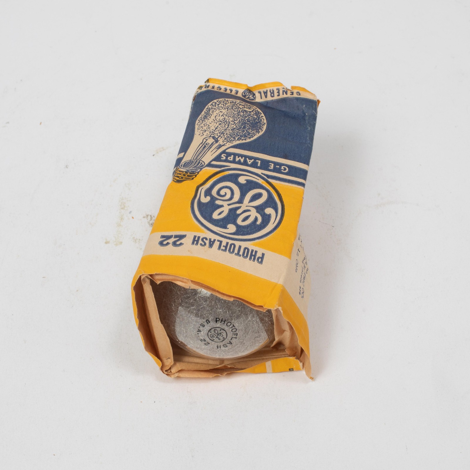 Vintage GE Photoflash Lamp 22 USA Photo Flash Bulb General Electric Boxed Bulb