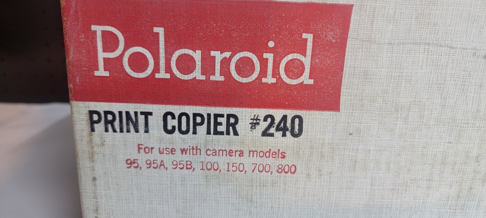 POLAROID–MODEL 240–PRINT COPIER–TYPE 40 SERIES FILM