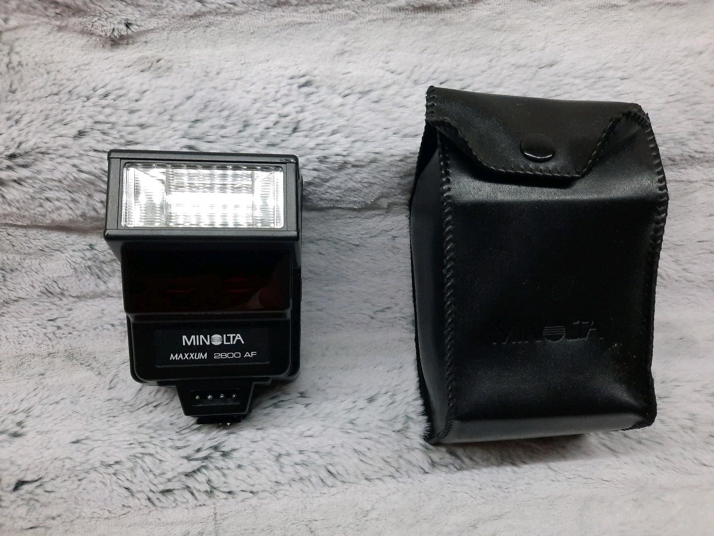 Minolta Maxxum 2800 AF Shoe Mount Flash W/ Case & Manual camera photography