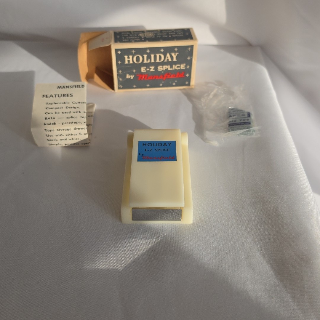 Vintage Mansfield Holiday E-Z Splice 8mm Super 8 Film Cutter Splicer Movie Tape