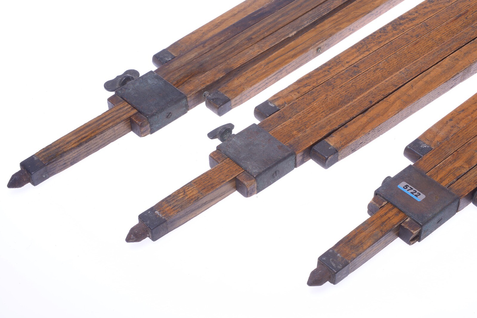 ✅ ANTIQUE WOOD TRIPOD 154CM, 60.62″ THORNTON? ROSS? LANCASTER? FIELD CAMERAS