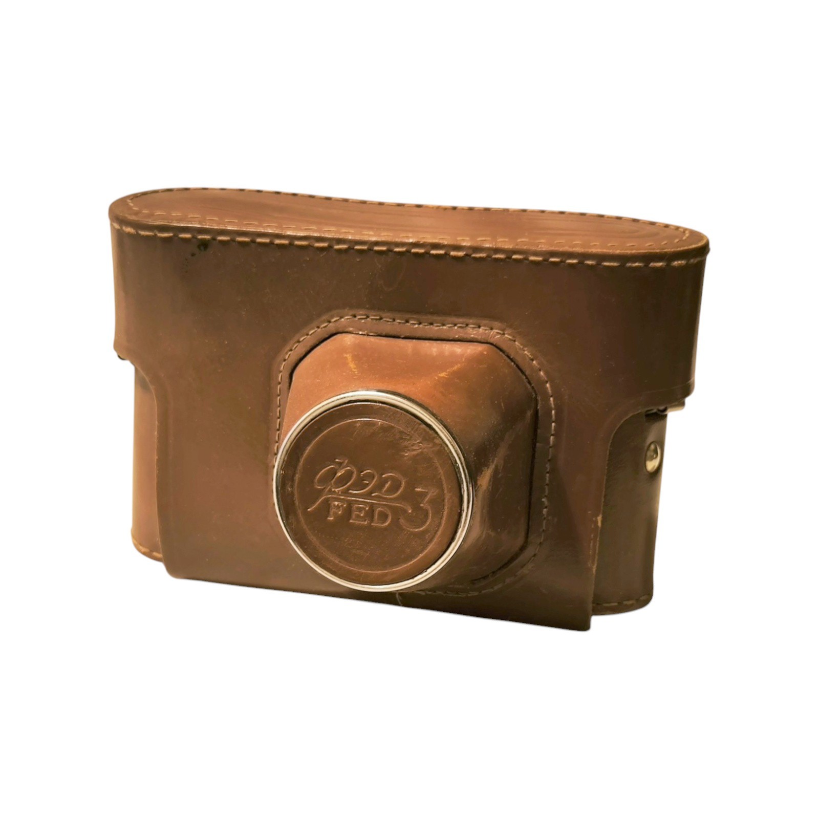 FED-3 Photo Camera Original Genuine Leather Case, 1960s-1980s